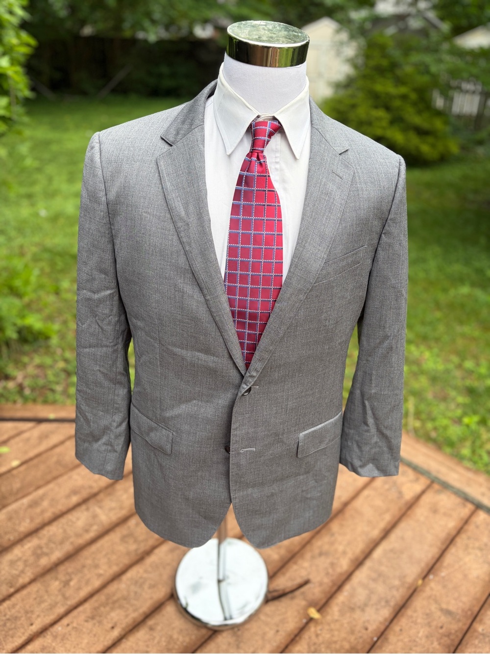 MINT! Bonobos Jetsetter Suit Grey 44R Slim 36Wx30 Wool Stretch Dual Vent 2-Btn